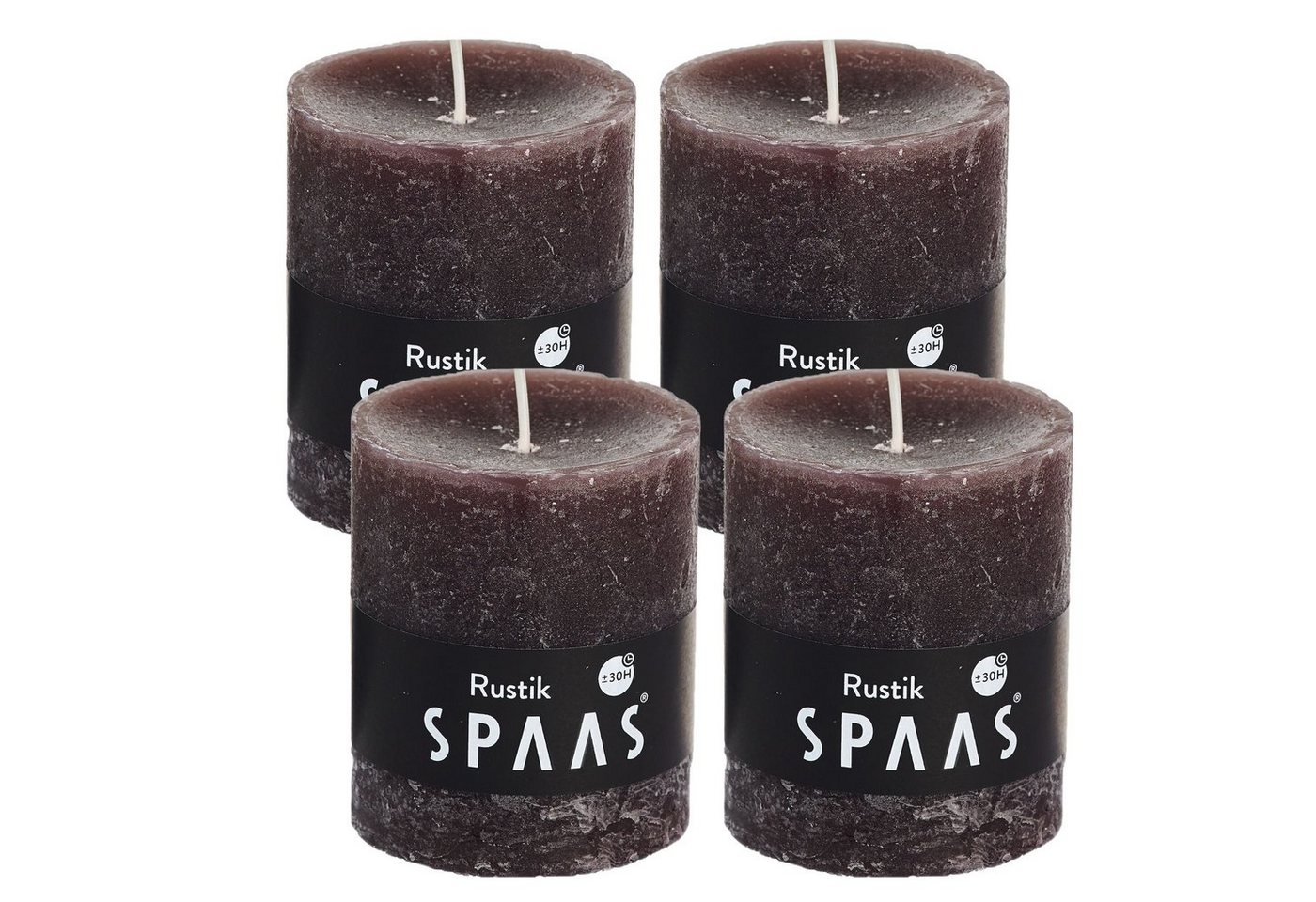 Spaas Stumpenkerze Rustikale Stumpen Kerze 68/80 mm - 9 Farben - Vorteilspack (Rustikal Stumpen Kerze in Vorteilpackung, Schönes Geschenk für Weihnachten), Rustikale Optik von Spaas