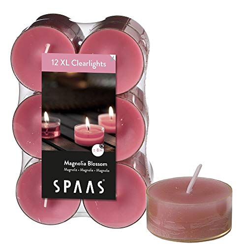 Spaas Teelichter, Paraffinwachs, Kunststoffbecher, Rose Blush, Magnolia blossom von Spaas