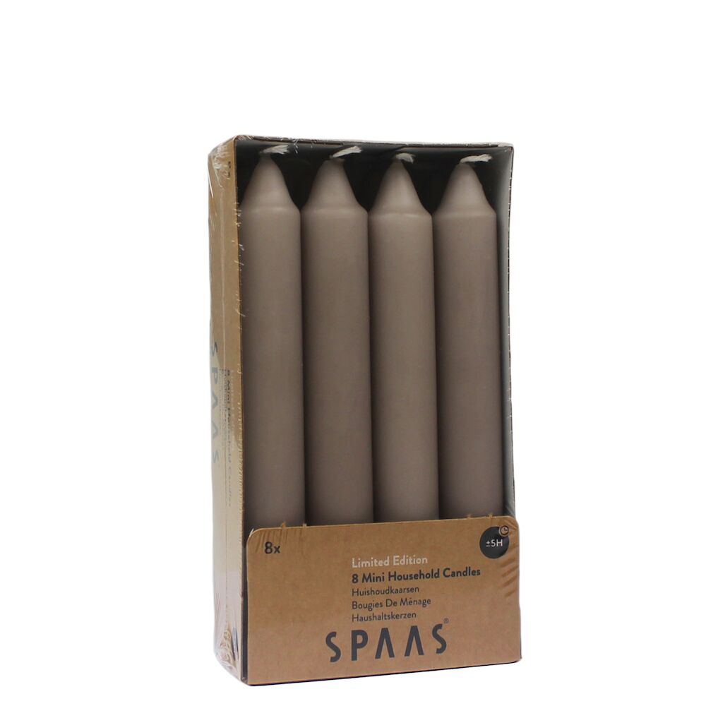 Stabkerze Klein 8er Pack Beige von Spaas