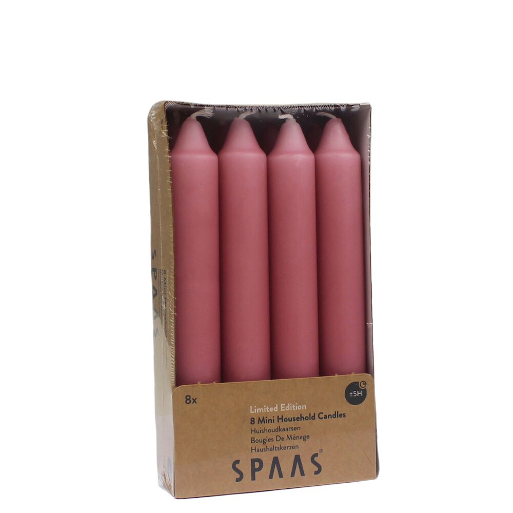 Stabkerze Klein 8er Pack Rosa von Spaas