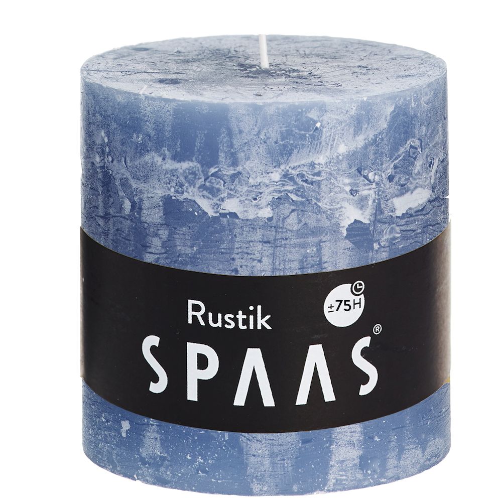 Stumpenkerze Grau-Blau Rustic 10x10 cm Stumpenkerze Grau-Blau Rustic 10x10 cm von Spaas