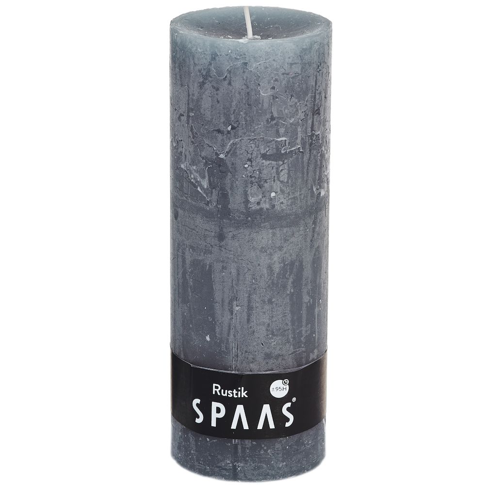 Stumpenkerze Grau Rustic 19x7 cm Stumpenkerze Grau Rustic 19x7 cm von Spaas