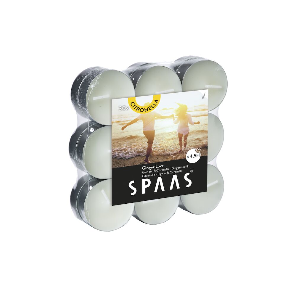 Teelichter Duft Ingwer Citronella 18 Stück 4,5 h Teelichter Duft Ingwer Citronella 18 Stück 4,5 h von Spaas