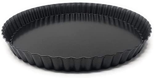 Cake MGE - Quicheform Hohe - Obstkuchenform aus Karbonstahl - Tortenboden - Tarteform - Quiche Formen mit Hebeboden - Antihaftbeschichtung - Obstbodenform - Kuchenform - Ø 24 cm von Space Home