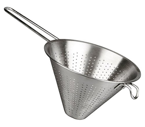 MGE - Küchensieb - Edelstahl Küchensieb - Edelstahlsieb - Edelstahlsieb mit Stabilem Griff, Küchensiebe für Quinoa, Nudeln, Obst, Gemüse, Reis - Abtropfsieb - Sieb - Ø 24 cm von Space Home