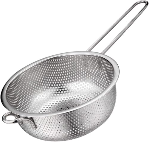 Space Home - Küchensieb - Edelstahl Küchensieb - Mikroperforiertes Sieb - Edelstahlsieb mit Stabilem Griff, Küchensiebe für Quinoa, Nudeln, Obst, Gemüse, Reis - Abtropfsieb - Sieb - Ø 22 cm Space Home - Küchensieb - Edelstahl Küchensieb - Mikroperforiertes Sieb - Edelstahlsieb mit Stabilem Griff, Küchensiebe für Quinoa, Nudeln, Obst, Gemüse, Reis - Abtropfsieb - Sieb - Ø 22 cm von Space Home