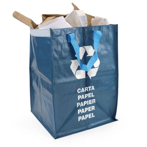 Space Home - Recyclingbeutel - Mülltrennsystem - Mülltrennsysteme mit Praktischem Transportgriff - Recycling Behälter - Wiederverwendbare Recycling-Taschen, Plastik Sammelbehälter - Abfalltrenner von Space Home