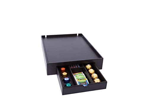Space Willkommenstablett für Hotels schwarz aus Kunstleder 31,5 x 41,5 x 7,8cm Kaffeetablett Kaffeestation Welcome Tray von Space