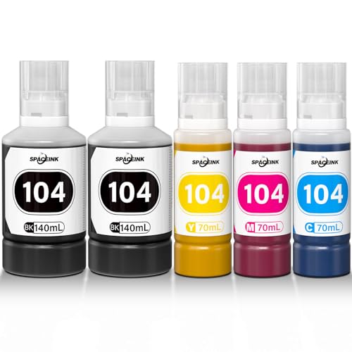 Tinte 104 Multipack kompatibel für Epson 104 Tinte ET-2820 ET-4800 ET-2870 ET-2810 ET-2862 ET-2826 ET-2856 ET-4810 ET-2811 ET-2812 ET-2814 ET-2815 ET-2821 ET-2710 ET-2711 Drucker(2Schwarz, C, M, Gelb) Tinte 104 Multipack kompatibel für Epson 104 Tinte ET-2820 ET-4800 ET-2870 ET-2810 ET-2862 ET-2826 ET-2856 ET-4810 ET-2811 ET-2812 ET-2814 ET-2815 ET-2821 ET-2710 ET-2711 Drucker(2Schwarz, C, M, Gelb) von Spaceink