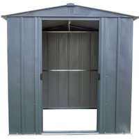 Metall-Gerätehaus '6 x 5', mit Doppel-Schiebetür, grau, 2,5 m² - Spacemaker von Spacemaker