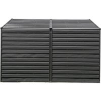 Spacemaker Anlehngerätehaus 4x10 grau B/H/T: ca. 295x208x124 cm von Spacemaker