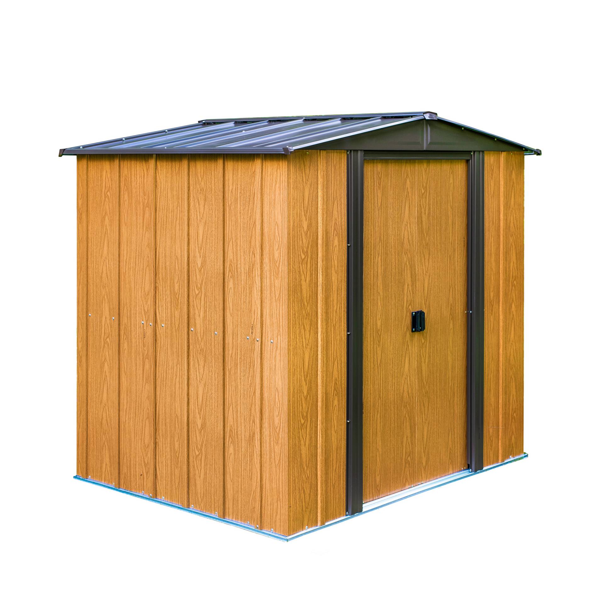 Spacemaker Gerätehaus '6 x 5' Holzoptik Metall 151 x 194 x 177 cm von Spacemaker