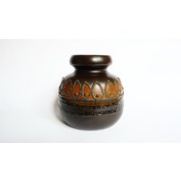 Veb Haldensleben Keramik Vase Deutsche Fat Lava Vintage 70Er Jahre von Spaceofvintage