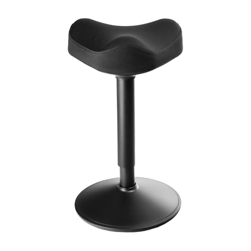 Spacetronik Bürohocker Ergonomisch, Stehhocker Höhenverstellbar 58–82 cm mit 360° Drehfunktion, Ergonomischer Hocker mit Anti-Rutsch Sockel, Aktiv Sitzhocker für Homeoffice & Büro von Spacetronik