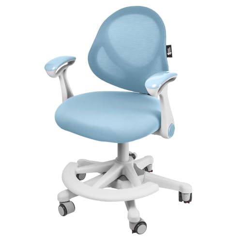 Spacetronik Ergonomischer Kinder Schreibtischstuhl, Schreibtischstuhl Kinder Höhenverstellbar 110-180 cm, Doppeltes Rückenlehnen, Verstellbare Armlehnen, Rollen mit Sperrfunktion von Spacetronik