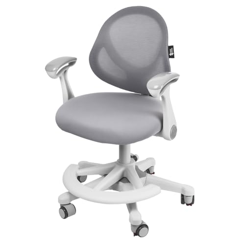 Spacetronik Ergonomischer Kinder Schreibtischstuhl, Schreibtischstuhl Kinder Höhenverstellbar 110-180 cm, Doppeltes Rückenlehnen, Verstellbare Armlehnen, Rollen mit Sperrfunktion von Spacetronik