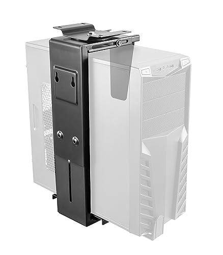 Spacetronik Verstellbare PC Halterung unter Schreibtisch - PC-Halterung und CPU-Halterung - Computerhalterung für Untertisch bis 10kg - Vollständig einstellbar - Diebstahlschutz von Spacetronik