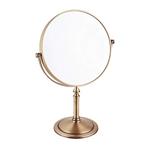 Spacmirrors Aufsatz-Schminkspiegel, doppelseitiger schwenkbarer Kosmetikspiegel mit 3-facher Vergrößerung für Badezimmer und Schlafzimmer, Bronze_8 Zoll von Spacmirrors