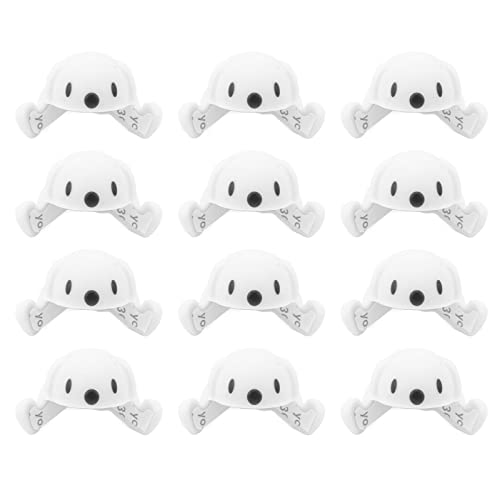 12-teiliger Eckenschutz, Niedlicher Hund, Kinderschutz, Flexibler Silikon-Eckenschutz, Selbstklebend (Reines Weiß) von Spacnana