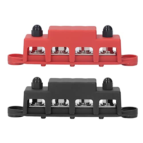 2 Stück Stromverteilerblock M8 Schraube 4 Terminal Anschlussblock Sammelschiene DC 48 V 250 A mit Messingplatine für Automobilboot 2 Stück Stromverteilerblock M8 Schraube 4 Terminal Anschlussblock Sammelschiene DC 48 V 250 A mit Messingplatine für Automobilboot von Spacnana