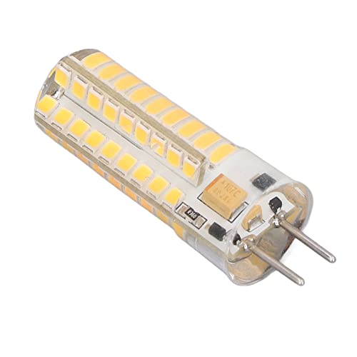 6 Stück 7 W AC DC12 V LED-Lampe GY6.35 Lampenfassung 700 Lm 72 LEDs 360-Grad-LED-Mais-Glühlampe für Pendelleuchten Deckenleuchten (Warmes Licht) von Spacnana