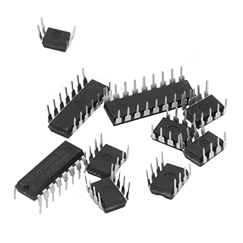 85-teiliges IC-Sortiment-Kit, 10 Spezifikationen für Integrierte Schaltkreis-IC-Chips NE555, LM324, LM393, UA741, ULN2803, LM358, LM386, NE5532, ULN2003, PC817 von Spacnana