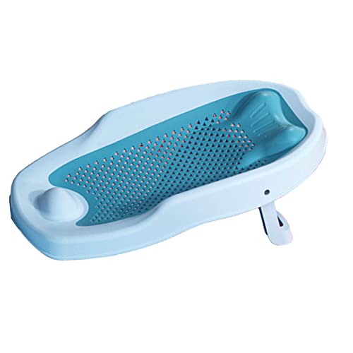Baby Badewannen Stütze Rutsch Feste Kissen Retikulation Tragbare Säuglings-Dusch Halterung Sitzend und Liegend Baby-Badegast (Blau) von Spacnana