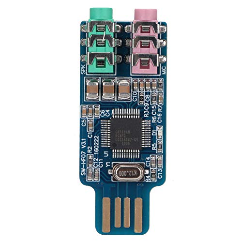 CM108 Externer Audio-Adapter, USB-Soundkarte für Computer-Laptop, Einfach zu Transportieren mit Geringem Volumen, Analoges Signal, Direkter Antrieb von Kopfhörern oder von Spacnana