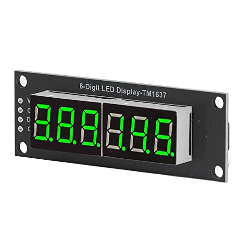 Digitale LED-Uhr 6 Bit 7 Segment TM1637 Clock Display Tube Modul 5V von Spacnana