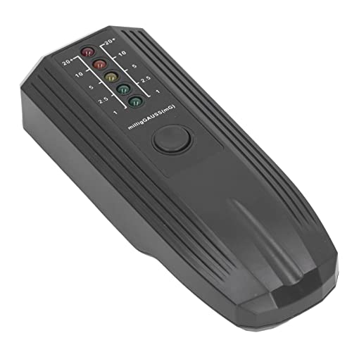 EMF-Messgerät, Elektromotorische Kraft EMF-Tester Farb-LED-Anzeige Messgerät für Elektromagnetische Strahlung 50 60 Hz (Schwarz) von Spacnana