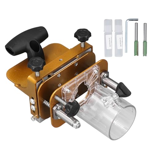 Morpise und Tenon Jig, Mortising Jig 2 in 1 Schlitzmaschine Slotted Base Befestigungshalterung Holz Trimmer Router Tool, Jig Zubehör von Spacnana