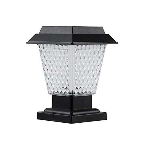 Solar-LED-Pfostenleuchten IP65 Wasserdicht, Superhell 80–100 Lumen, Außendekoration, für Garten, Zaun, Tor, Korridor (schwarz A) von Spacnana
