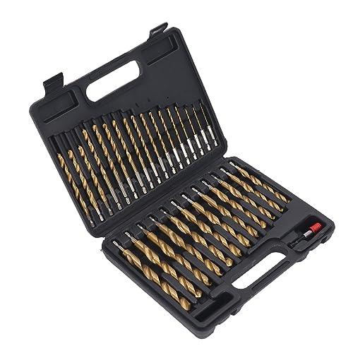 Spacnana 1/4 -Zoll -Schaftbohrbohrer Set 30 teiliges Set mit Abstandshalterhülsen/Welle Extender Hochgeschwindigkeits Stahlbohrstücke Zum Bohren durch Metalle, Plastik und Holz, Bequeme Lagerung und Spacnana 1/4 -Zoll -Schaftbohrbohrer Set 30 teiliges Set mit Abstandshalterhülsen/Welle Extender Hochgeschwindigkeits Stahlbohrstücke Zum Bohren durch Metalle, Plastik und Holz, Bequeme Lagerung und von Spacnana