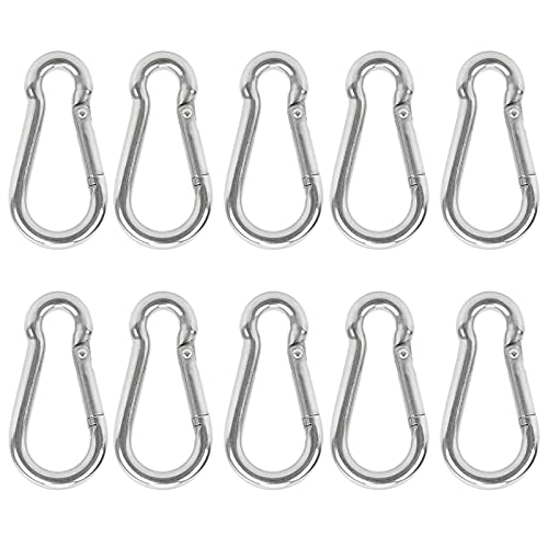 Spacnana 10 -pcs -Federhaken, 304 Edelstahl -Karabiner -Schnapphaken mit Federbelastetem Gate -Design für Camping -Wanderungen Im Freien Spacnana 10 -pcs -Federhaken, 304 Edelstahl -Karabiner -Schnapphaken mit Federbelastetem Gate -Design für Camping -Wanderungen Im Freien von Spacnana