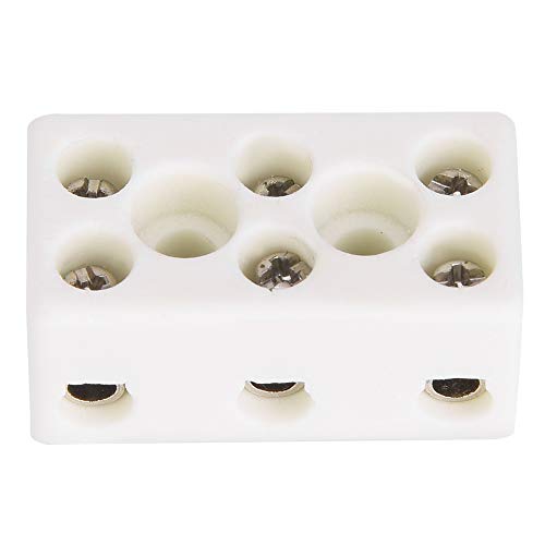 Spacnana 10pcs Porzellanterminalblock 3 Way 24A 450 V Bis 600 V 425 ℃ für Leistungsanschluss von Spacnana