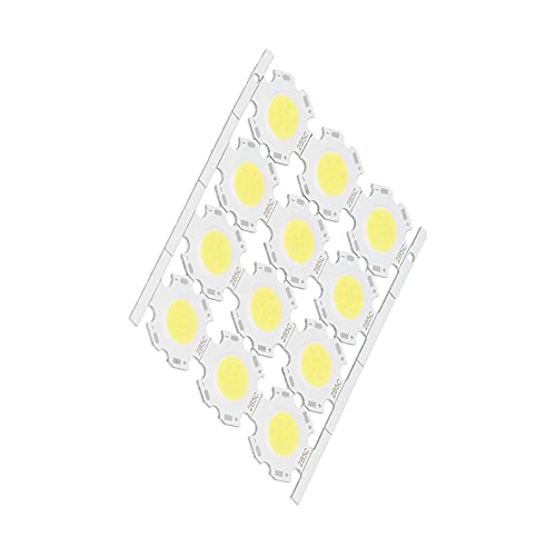 Spacnana 12 Stück 5 W Power-LED-Chips 15-17 V LED-Lampenperlen COB-Lichtemitterkomponente für DIY-Scheinwerfer Downlight-Deckenlampe (Weiße Beleuchtung) von Spacnana
