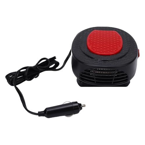 Spacnana 12 -V -Autoheizung 150W 360 ° Rotatable Fast Heizung Defogger ABS -Material für Auto, SUV, LKW (Rot) von Spacnana