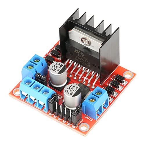 Spacnana 1PC L298N Stepper Motor Driving Modul, Dual Channel H Bridge Triver Board mit Kühlkörper für Smart Car Roboter von Spacnana