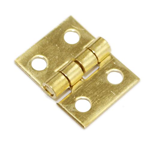 Spacnana 20pcs Mini Messingscharniere, Mm Kleines Klappscharnier mit Schrauben für Puppenhäuser, Schränke (GOLD) von Spacnana