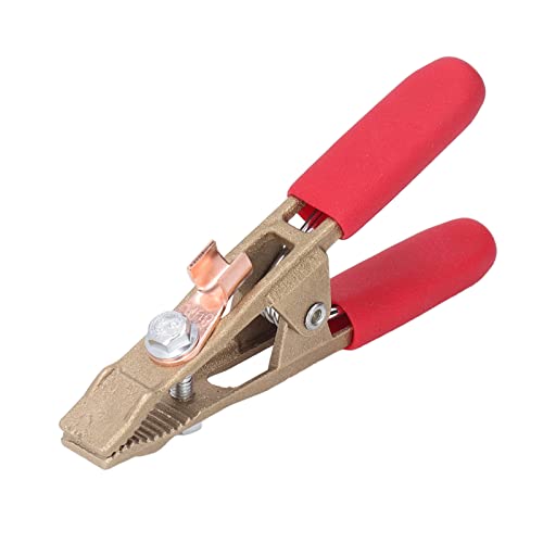 Spacnana 260A A Form Erddraht Klemme 40mm Große Öffnung Messing Erdung Arbeits Klemme Elektrische Argon Bogen Schweiß Zange für Schweiß Arbeiten (rote Abdeckung) von Spacnana