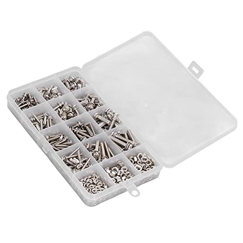 Spacnana 360pcs Edelstahlschraubenmutter Set Flat Waschmaschine Feder Waschmaschine Kombination Verhindern von Spacnana