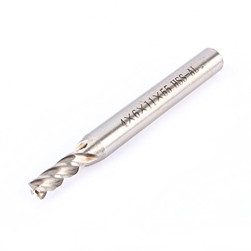 Spacnana 4 Mm Bis 12 Mm 4 Flöte HSS CNC Gerade Shank Endmühlenbits, Cutter für Kupfer Aluminium Werkzeug Stahlgussguss von Spacnana