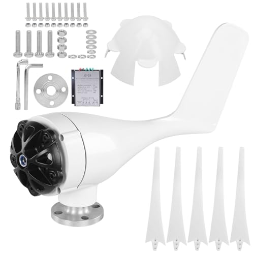 Spacnana 400W Windkraftanlage Kit Generator 5 Blätter Kleiner Wind Stromversorgung für Bootshütte (24V) von Spacnana