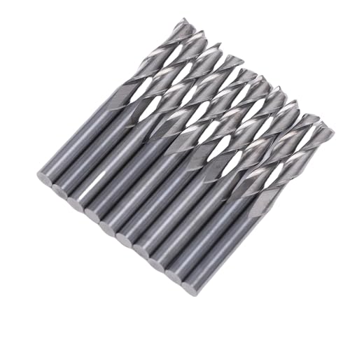 Spacnana 40pcs End Mills CNC -Router -Bits, 2 Flöte Flache Kopf- und Kugelnasen -Nano Blue & Ti -Beschichtung 2 Flöte Spiral -Steckdosen -Mahlen -Werkzeug für Holz -PVC -MDF -Hartholz von Spacnana