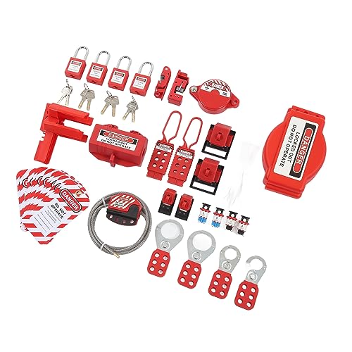 Spacnana 47 Stück Lockout -Tagout -Kit, Industrielle Sichere Schlösser, Vorhängeschloss für Elektrische Sicherheit von Spacnana