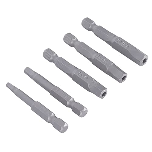 Spacnana 5 PCs Magnetische Pentagonalbits, Starker MAGNET -Sechskantgriffsschraubendreher -Bit mit Plastikspeicherbeutel für Elektrische Schaltschraubendreherbohrer von Spacnana