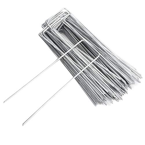Spacnana 50pcs u -Form der Garteneinsätze Fixer Unkraut Barriere Landschaft Rasen, Eisenrasenfixer, Gartenzubehör von Spacnana