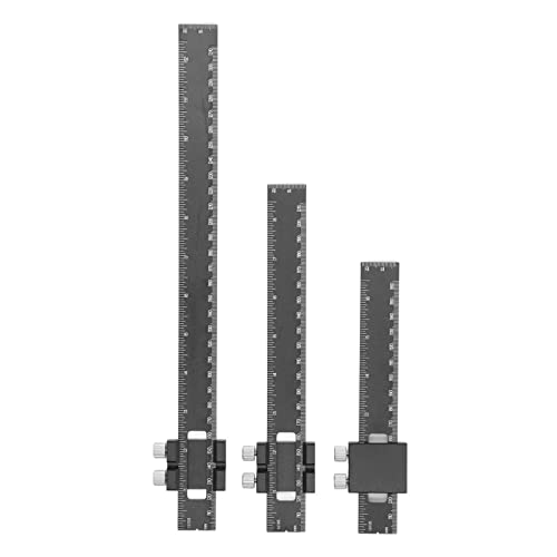 Spacnana 6 8 12in Holzbearbeitung Messen Herrscher mit Stopper Antislip Metal Slide T Typ 3pcs für Tischlerprojekte von Spacnana