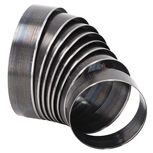 Spacnana 8 Stück Leder-Druckschneider-Werkzeugset, Runde Stanzen, Legierter Stahl, für Leder, Pappe, Gummi, Kunststoff, Holz von Spacnana