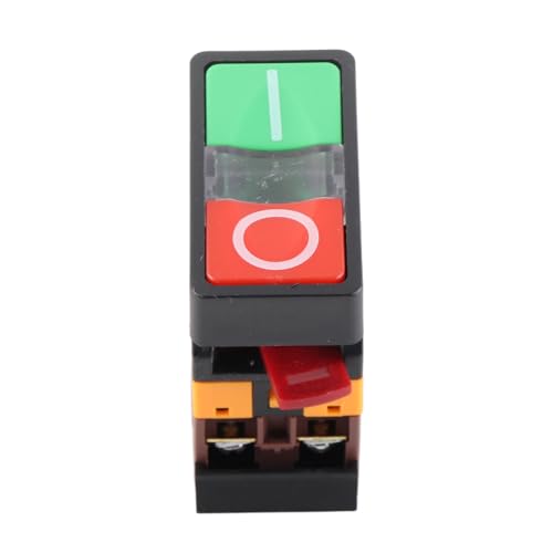 Spacnana AS 22/25N Doppel-Drucktastenschalter mit LED-Licht, NoNC, Ein-Aus, Momentantaste, Einfaches Design, Industrietaste (24V) von Spacnana